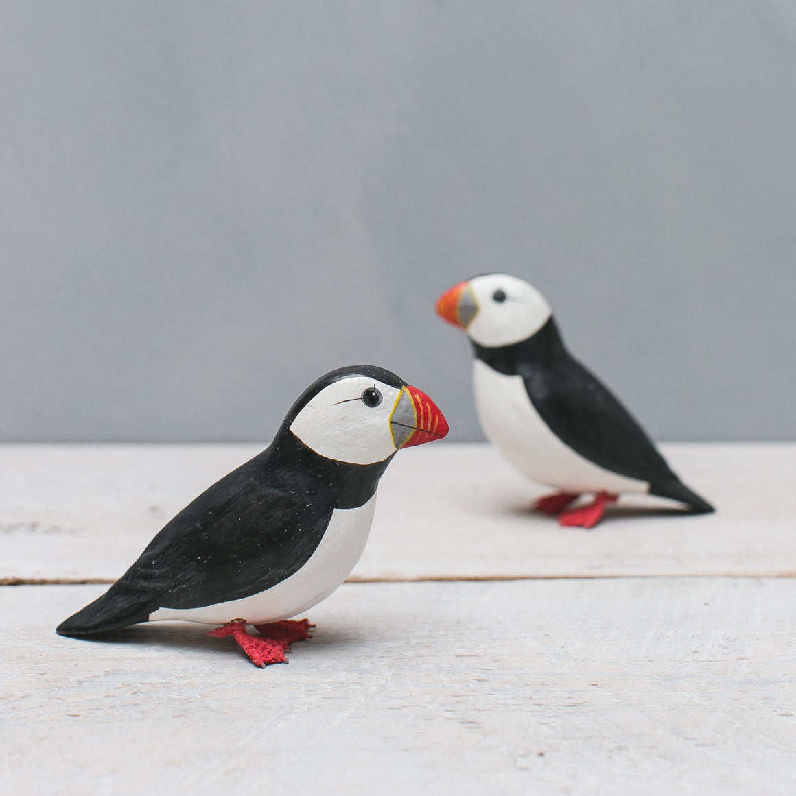 Hand Carved Wooden Mini Puffin