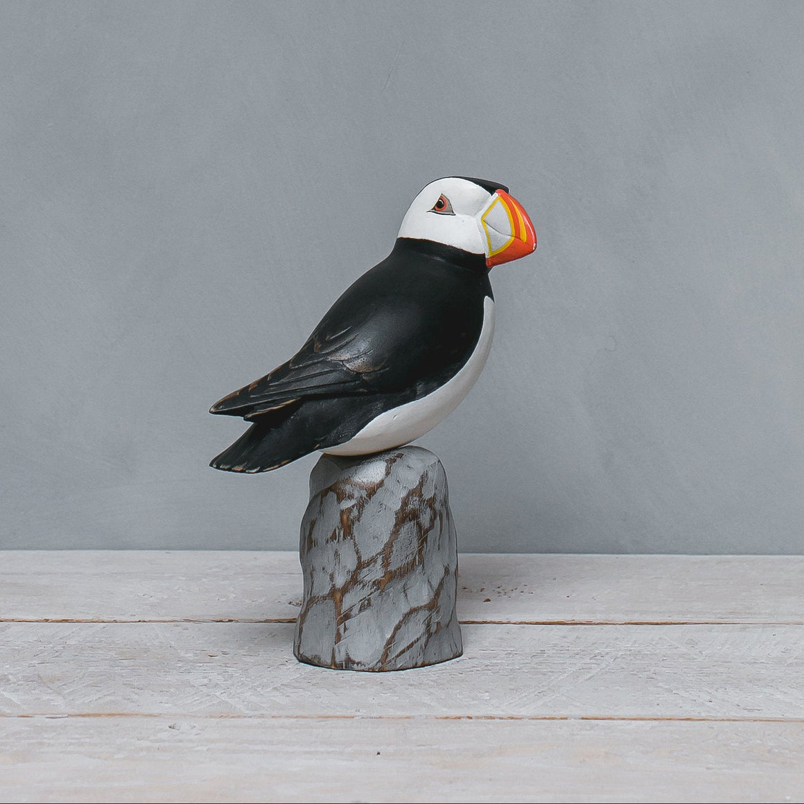 Hand Carved Wooden Mini Puffin