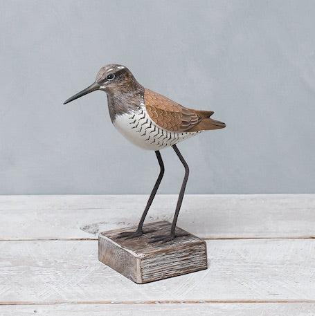 Hand Carved Wooden Willets Pair