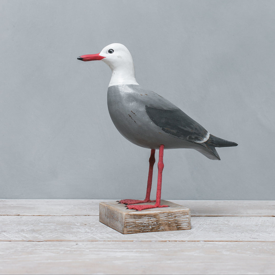 Hand Carved Wooden Heermann's Gull Pair