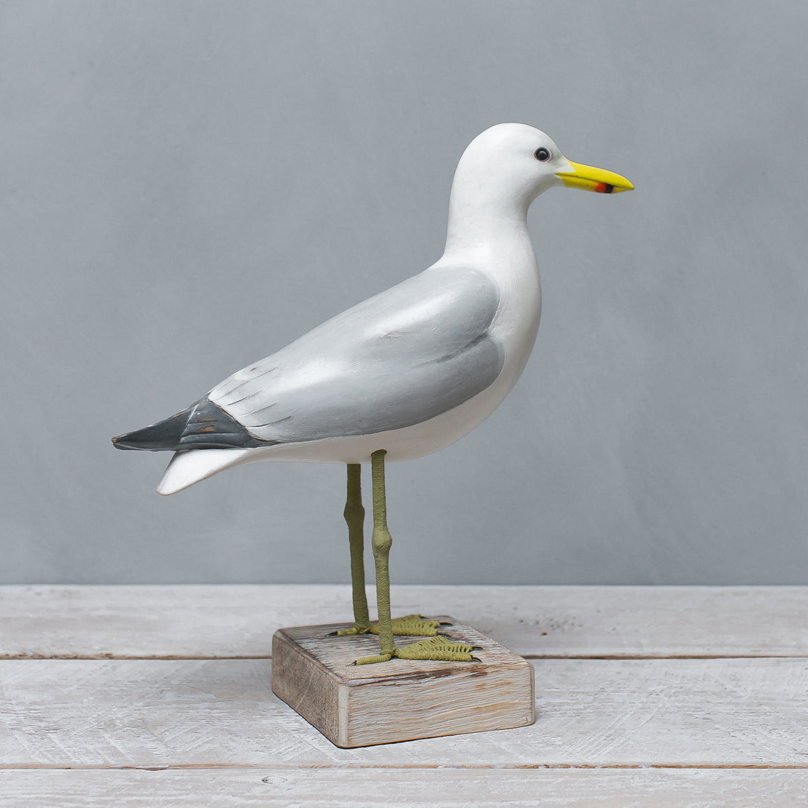 Hand Carved Wooden Seagulls Pair