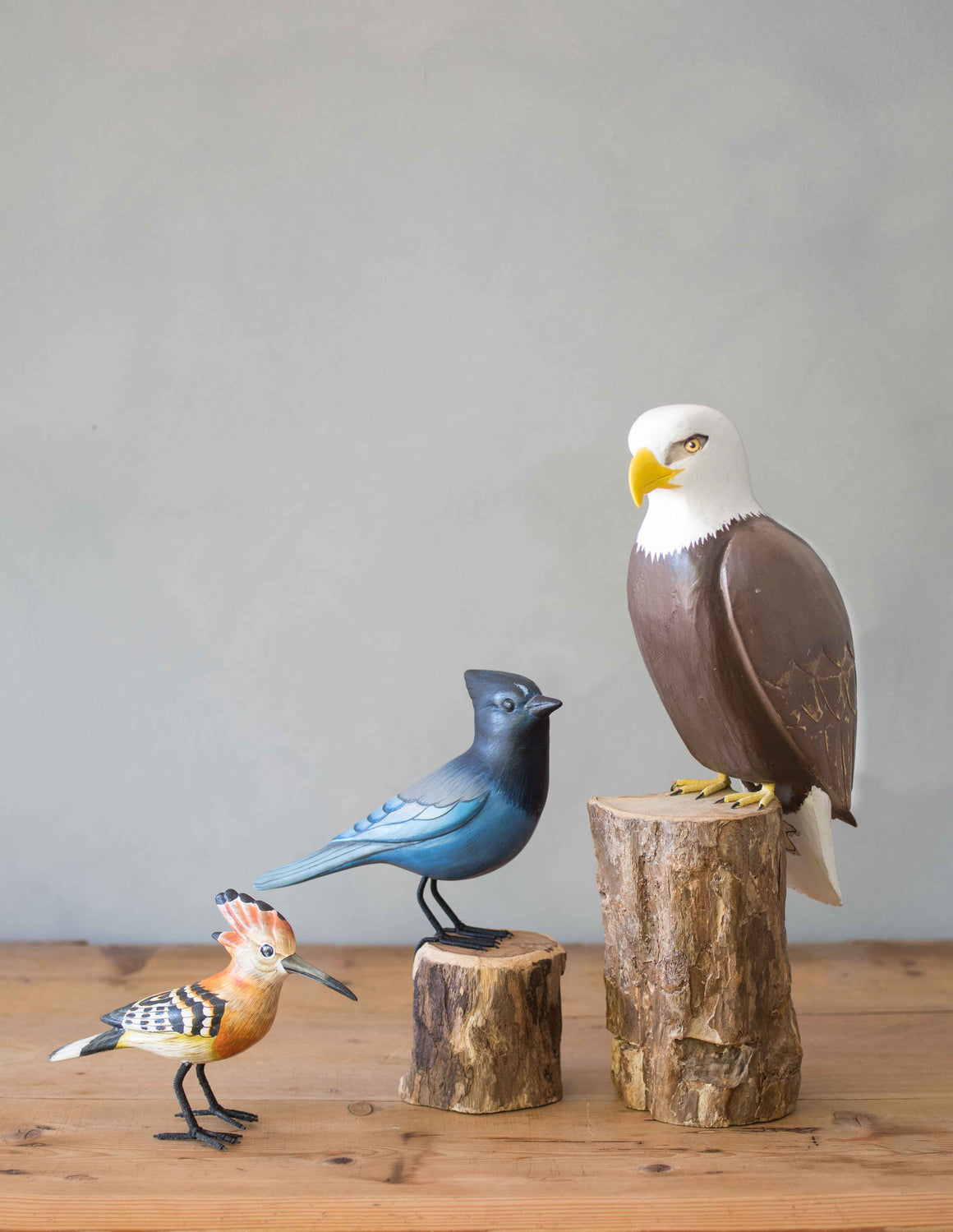 Hoopoe, small - 4.25H - Hand Carved Wooden Bird Sculpture