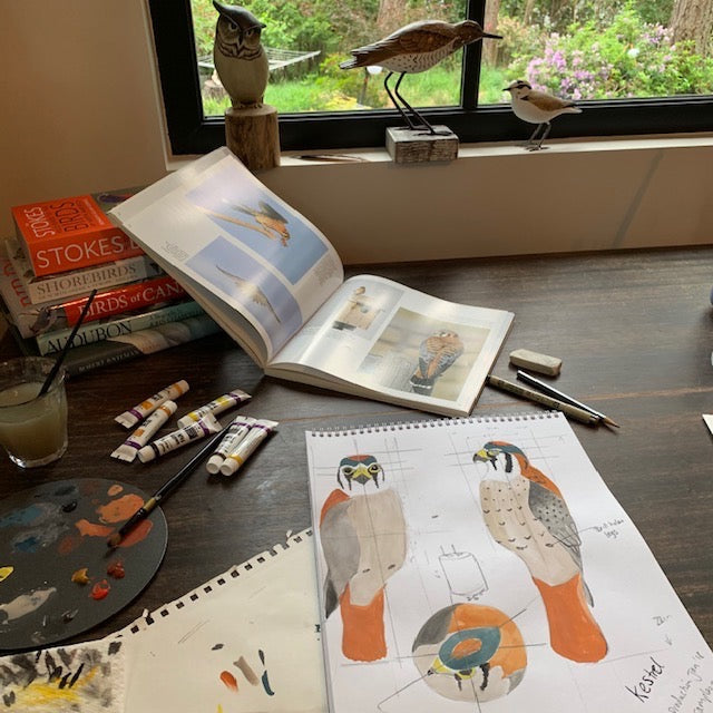 Hand Carved Wooden Puffin – 5"H - Bird Sculpture – Handmade Wooden Seabird – Coastal Decor Gift (Copy)