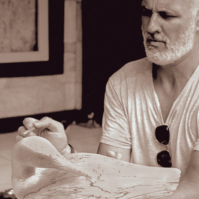 Penguin Family - 8"H  -Carved Wooden Ornament