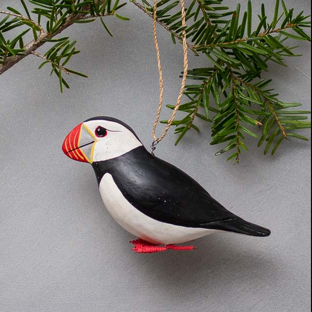 Hand Carved Wooden Mini Puffin