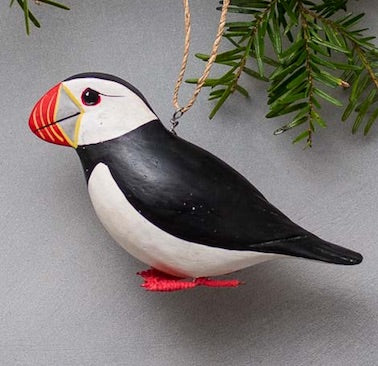 Hand Carved Wooden Mini Puffin