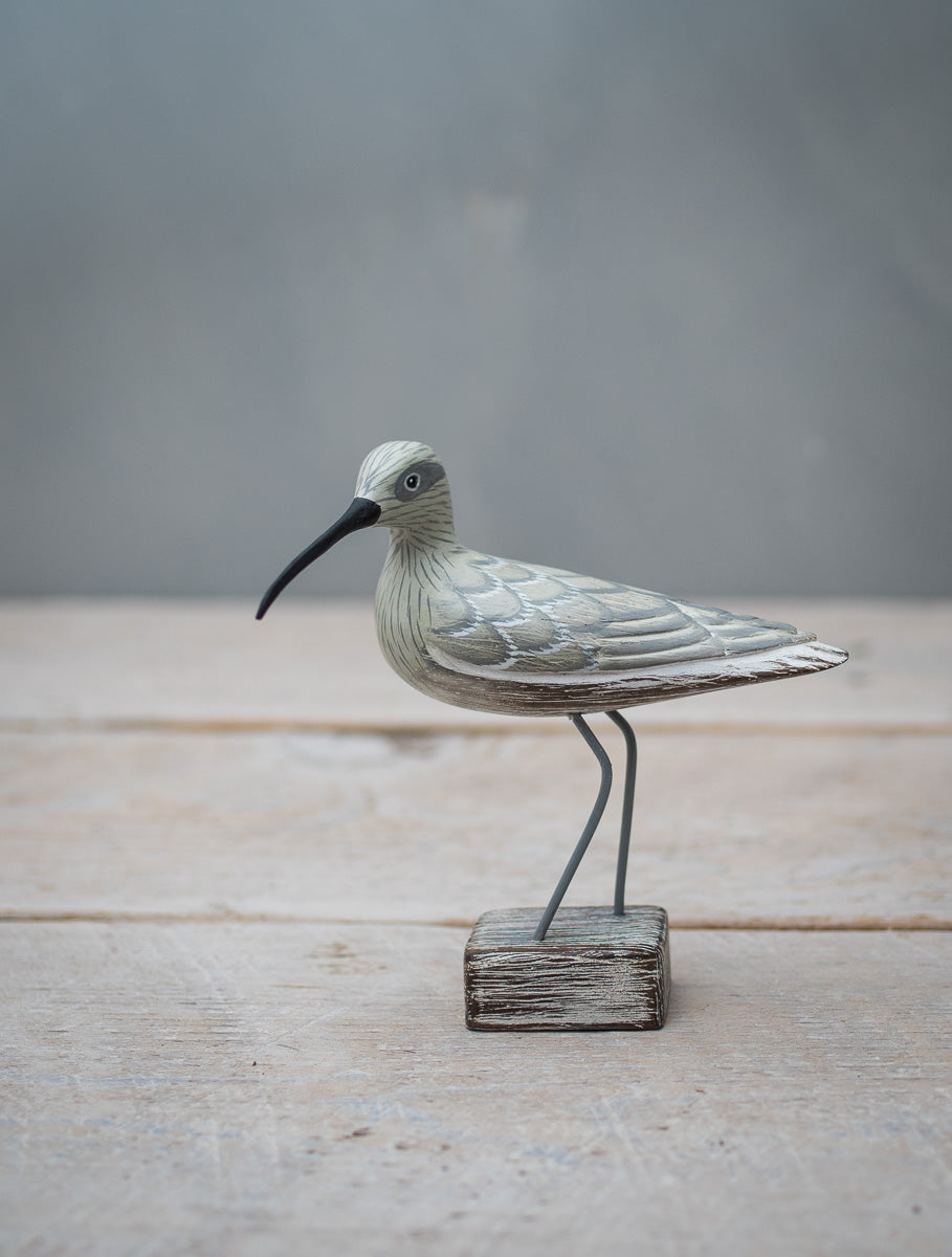 Curlew Sandpiper - Mini - 5."H - Hand Carved | Wooden Bird