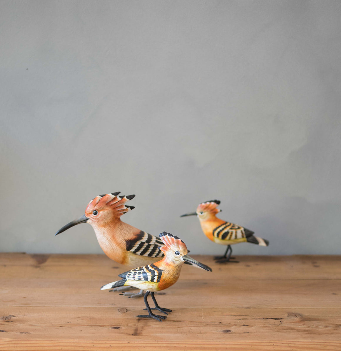 Hoopoe, small - 4.25H - Hand Carved Wooden Bird Sculpture