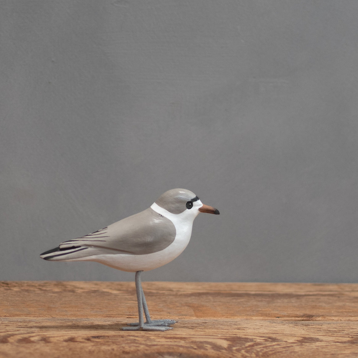 Hand Carved Wooden Mini Piping Plover — 3.5"H
