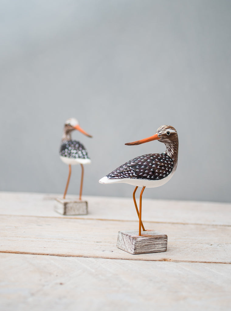 Greater Yellow Leg Sandpiper - Mini - 5."H - Hand Carved | Wooden Bird