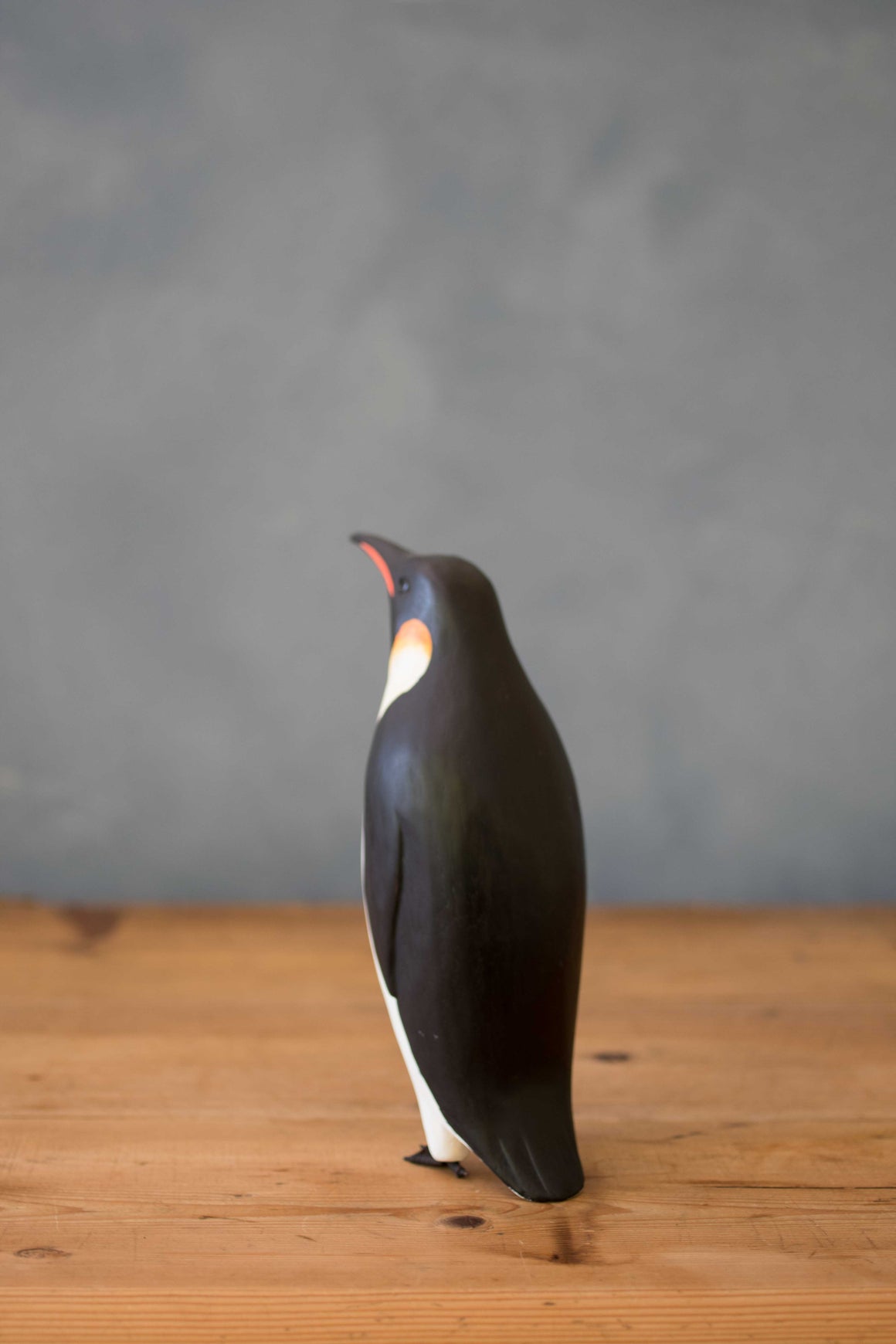 Penguin Family - 8"H  -Carved Wooden Ornament