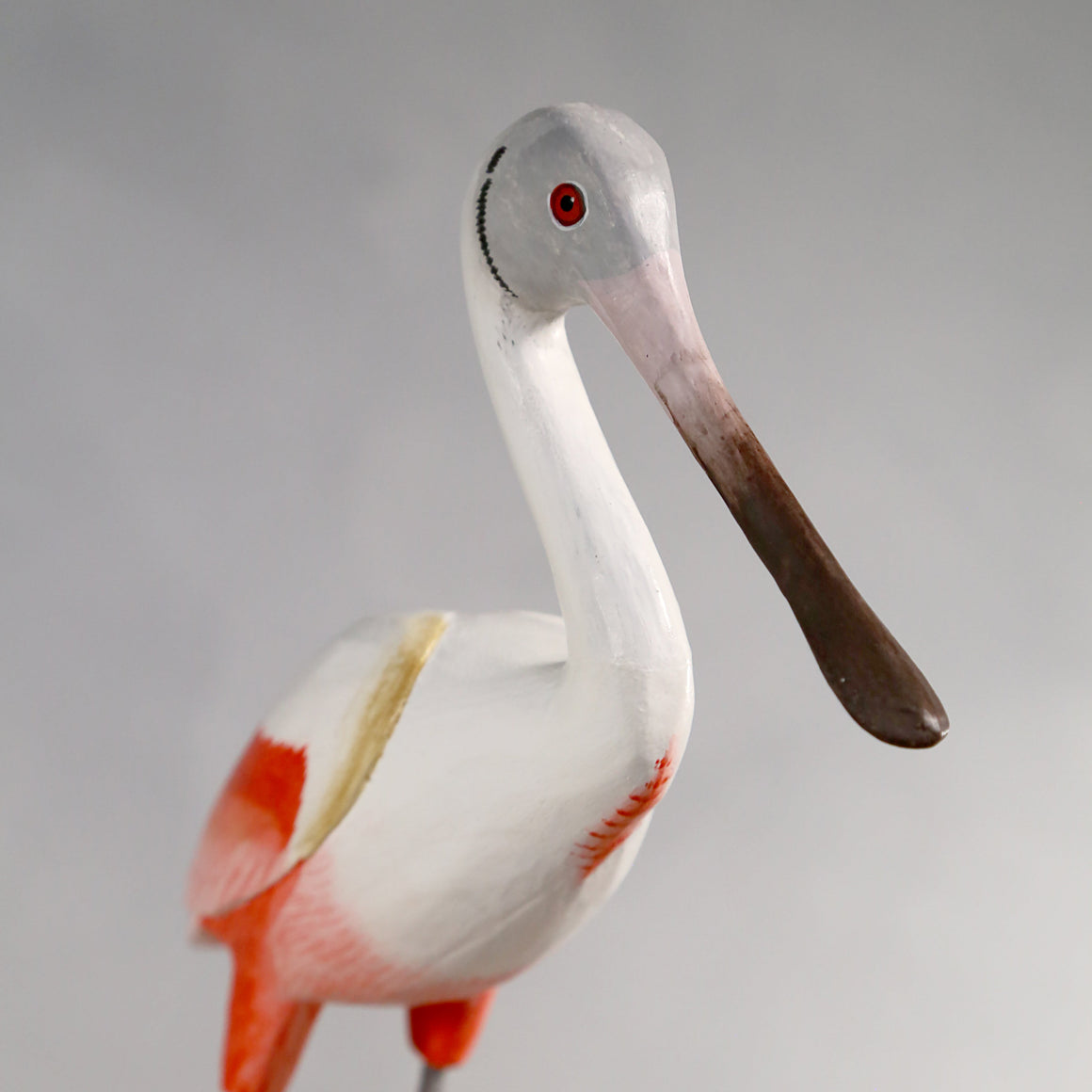 Spoonbill - 13"H - Hand Carved Wooden Bird