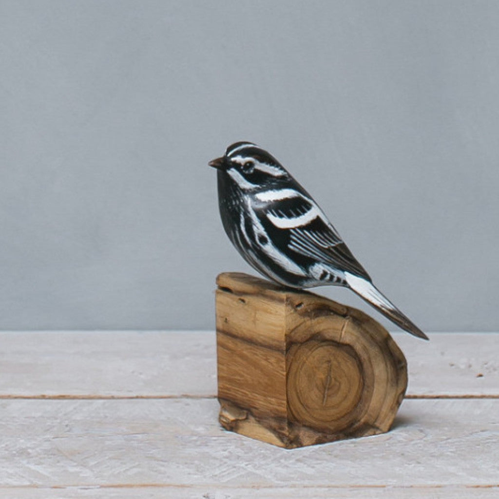 Black and White Warbler - 6"H