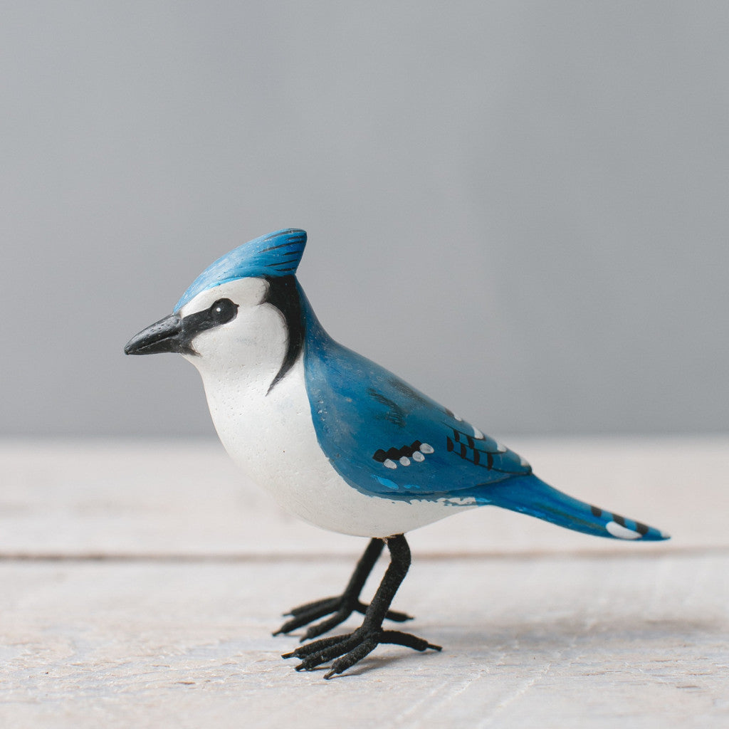 Mini Blue Jay Ornament - 4.5"H