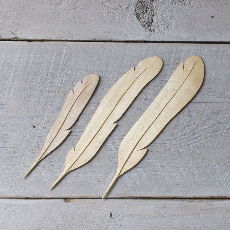 Natural Wood Feather Light 3pc